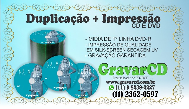 Foto 1 - Impressao em dvd-silk em dvd e CD-gravar cd